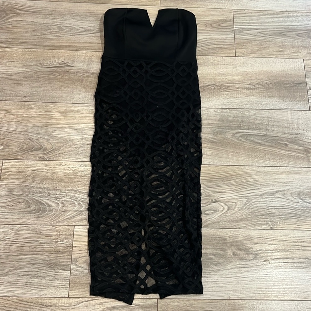 Bodysuit see through lace dress